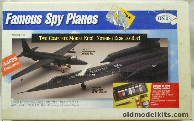 Testors 1/48 U-2 and SR-71A / SR-71B / CIA A-12/M-12, 4055 plastic model kit